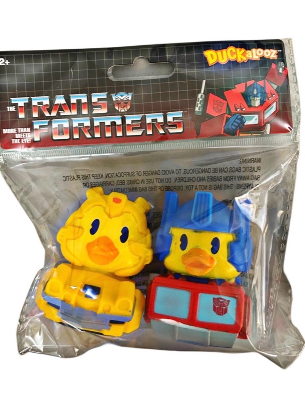 Disney Duckalooz Transformers Yellow & Blue Duck Figure Set